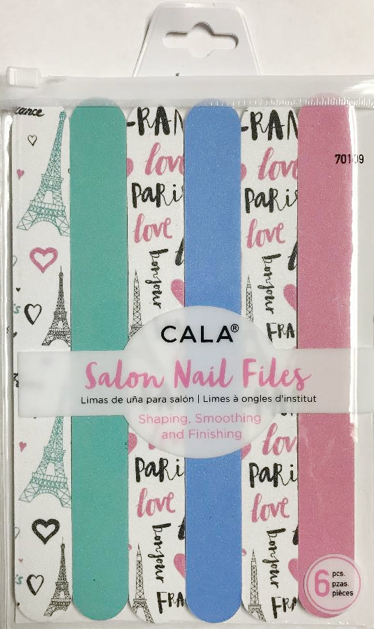 CALA Salon NAIL FILES, Paris (6PCS) (70109)